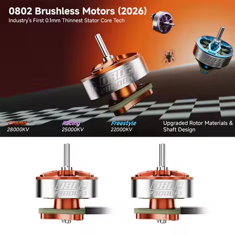 BETAFPV 0802 Brushless Motors FPV Parts 28000KV / 25000KV / 22000KV for Matrix 1S 5IN1 II FC Air75 I