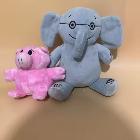Anime elephant and piggie Plush Toys Cartoon Stuffed Pillow Home Bed Sofa Decoration Plushie Dolls F