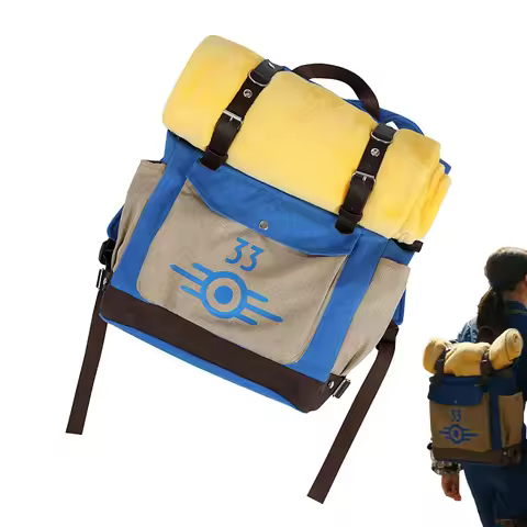 Game Lucy Cosplay Costume Vault 33 Female Male Survivor Lucy Backpack Bag With Blanket Women Men Hal