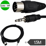 DIN 7Pin Male to DC3.5mm Male Computer TV Mobile Phone MP3 Audio Cable MIDI7 Core DIN7P Data Cable
