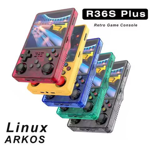 TOP Sale 4"IPS Big Screen R36S Plus Retro Handheld Game Console Linux 64-bit System RK3326 Portable