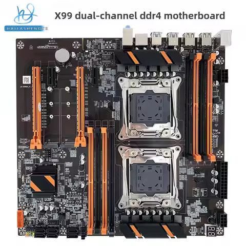 X99 Main Board Dual DDR4 2011v3 Server Desktop Computer E5 Zhiqiang 2678V3 Multi-open Set