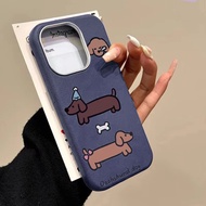Line Drawing Sausage Dog Leather Phone Case for OPPO A12 A12e AX5 A3S A7 AX7 A5S AX5S A31 A33 A53 A9