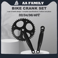 MTB Bike Single Speed Crank 32T/34T/36T/40T Bicycle Sprocket Wheel Set Crang Arm Chainwheel Crankset