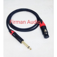 Canare Mic Cable 4-6mtr Akai Jack 6.5mm Mono To XLR Female
