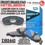 Mitsubishi Lancer GS41A CS6A CY4 Grandis NA4W Outlander CU2 ASX Bendix Genuine Front Disc Brake Pad 