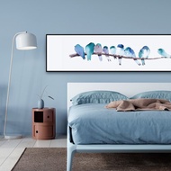 水彩 • 青鳥 - 水彩動物床頭畫/藍染/趣味可愛/客廳 掛畫/訂製