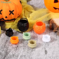 <Yiwuyuan> 2pcs Halloween Mini Cauldron Miniature Mini Halloween Candy Bucket Pot Witch Cauldron On 