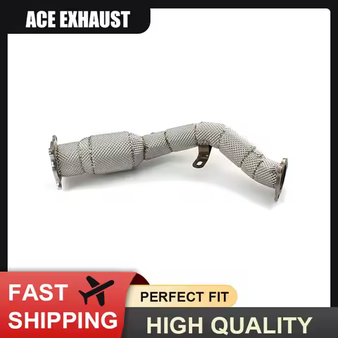 ACE Performance Exhaust Pipe for Audi A4/A5/Q5 B8/B8.5 2.0T High Flow Cat Downpipe with Heat Shield 
