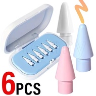 6Pcs 2B 2H Replacement Nib Set for Apple Pencil - Touch Pen Accessories for iPad Tablet - Durable An
