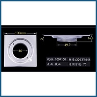 ∯ ➻ ∈ 304 Stainless Clean out 4" x 4" square Heavy Duty SUS304 Stainless 4 x 4 Clean Out Floor Drai