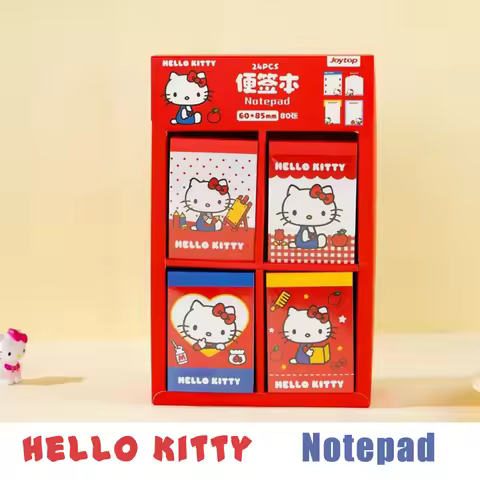 Genuine Sanrio Hello Kitty Notepad Cute Memo Writing Pad for Women Students School Stationery Planne