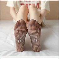 Ankle-Length Stockings with Anti-Slip Soles, Thin, Cool Material, Transparent Anti-Slip Stockings, A