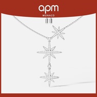 APM Monaco | Hexagram Women's Necklace - 925 Silver Luxury Neck Necklace, Elegant Design Gift for Gi
