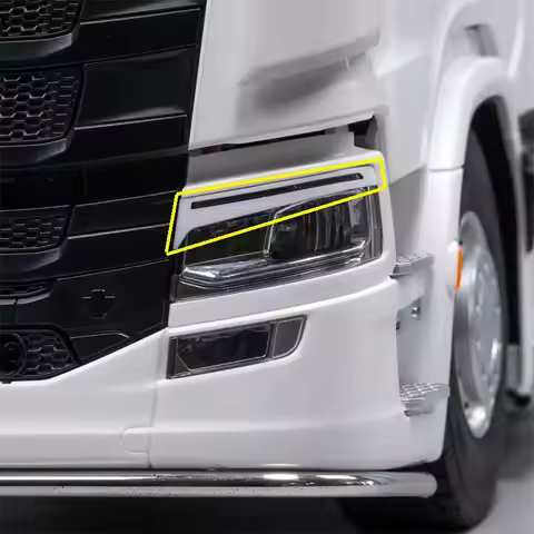 770s Headlight Decorative Metal Eyebrow Stickers Interior Stickers For 1/14 Tamiya Trailer Scania 56