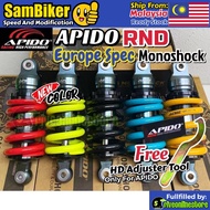 APIDO RND Racing EuroSpec Adjustable Monoshock 205MM Y16 Y15 Y15ZR LC135 RFS150 LC SYM VF3i 185 Abso