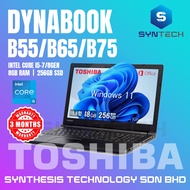 TOSHIBA DYNABOOK B55 B65 B75 I5-7/8 GEN INTEL 8GB RAM+128/256GB SSD REFURBISHED LAPTOP REFURNISH NOT