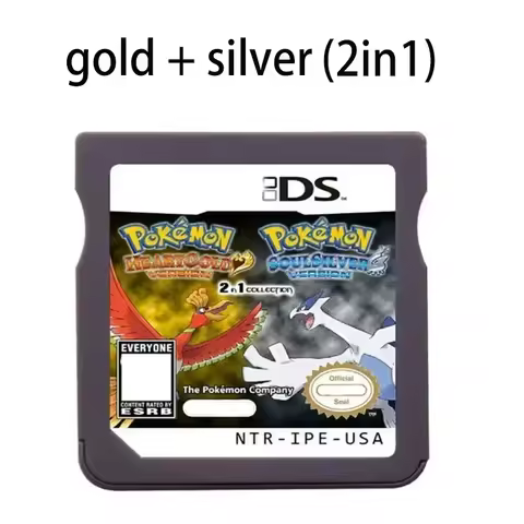 NDS Card Combination Game Card NDS Handheld Player DS Video Game Cartridge HeartGold SoulSilver Blac