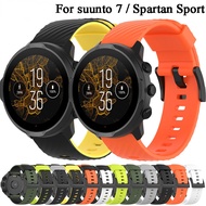 Silicone Bracelet For Suunto 7 9 Spartan Sport Wrist HR Baro D5 Replacement Wristband Fossil Q Men's Hybrid Watch Strap Band