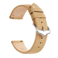 สายนาฬิกาข้อมือสายหนังนิ่มสำหรับนาฬิกา Seiko สำหรับ Huawei ขนาด42มม. สายรัดข้อมือหนังแท้แบบวินเทจ18มม. 20มม. 22มม.