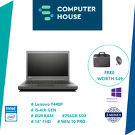 [Refurbished] Lenovo T440P | 14" | Intel Core i5-4300U 4th Gen | 8GB Ram | 500GB HDD / 256GB SSD | F
