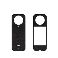 Solid Color Leather Grain PVC Stickers For Insta360 One X2 Protective Film Front + Back Scratch-proof Decals Skin for Insta360 One X3 Wrap