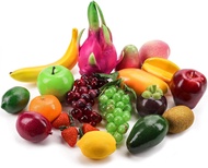 20 Pcs Artificial Fruits Pack Fake Fruits for Home Decor Simulation Fruit Set Party Chirstmas Decort