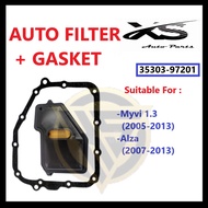 ATF AUTO FILTER &amp; GASKET SET TRANSMISSION FILTER  (ATF GEAR BOX FILTER)-Perodua Myvi 1.3 (2005-2013) / Alza Old Model