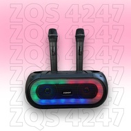 (TẶNG MICRO) Loa Bluetoorh ZQS-4247Loa karaoke công suất tốt đi kèm với thiết kế nam tínhbass to trầ