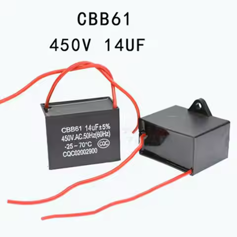 1pc 450V 14uF 14mF CBB61 Motor Start Run Fan Capacitor