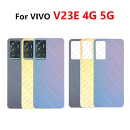 For Vivo V23E 4G 5G V2126 Back Battery Cover Rear Case Housing + Camera Frame Parts