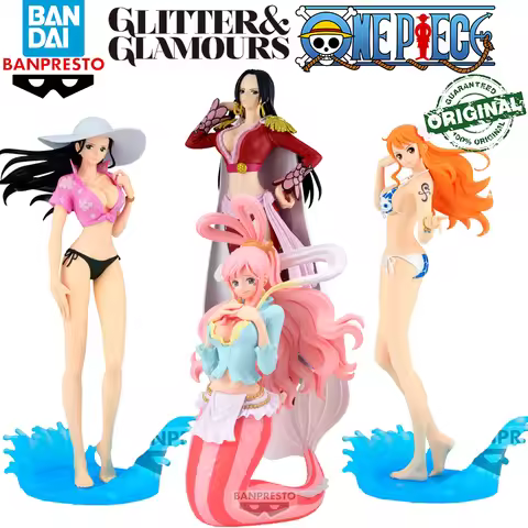 In Stock Bandai Banpresto Original Glitter & Glamours One Piece Nami Nico Robin Shirahoshi Boa Hanco