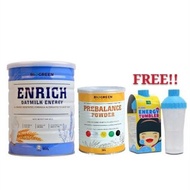 BIOGREEN ENRICH OATMILK + PREBALANCE POWDER HALAL FREE ENERGY TIMBELER