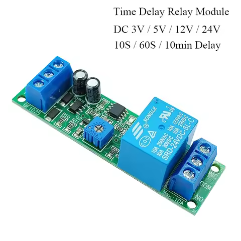 Dual Adjustable Cycle Timer 3V 5V 12V 24V Triggle Delay Monostable Relay Module Adjustatle 10s 60s 1