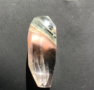 巴西粉兔毛 千層 星光翠綠幽靈水晶 原石 水晶 擺設