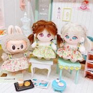 Cotton Doll Doll Clothes 10cm Baby Clothes 15cm Floral Sling Dress Cute Labu Cloth Strapless Skirt