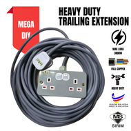 [SIRIM] Heavy Duty Extension Metal Clad Extension Trailing Socket Extension Wire 1 Gang 2 Gang Socke