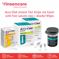 Viancare Accu-Chek Instant Test Strips 100 Count with Free Lancets 100s Accu Chek Instant Test Strip