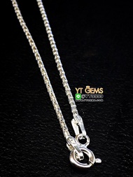 สร้อยคออิตาลี สร้อยลายเกล็ดงู สร้อยคอเงินแท้ ยาว 16 นิ้ว หนา 1 มม. YTG-9516