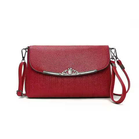 Shell Magnetic Buckle Double Root Daily Collocation Pu Bag Women Messenger Bags Leather Handbags Rea