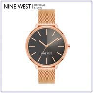 Nine West Stainless Steel Mesh Watch NW1980GYRG