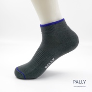 PALLY : ถุงเท้ากีฬาข้อสั้นพื้นหนา  Daily Sport Socks สีล้วน มี 3 สี (ดำ กรม เทา) 1 คู่แพ็ค ขนาด US 3