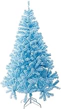 Christmas Tree Holiday Decoration Sturdy Realistic Unlit Artificial Tree Blue Flocked Christmas Tree Indoor O Christmas tree (Blue 6ft(1.8m)) The New