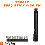 Topeak Torq Stick 4- 20 NM Torque Wrench 9 Tool Bits