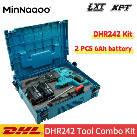DHR242 18V Brushless Cordless Rotary Hammer Drill 24mm Concrete 4700 IPM 3-Mode Heavy Duty Professio