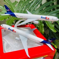 FedEx Boeing 777 Airplane Model 1:400 Scale High Quality Alloy with Wheels + Display Stand - Decorat