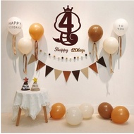Salivation Collection < Simple Style > Decoration Set Props 4 Months Baby 4 Balloon Background Cloth