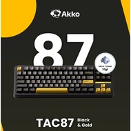Akko Black & Gold TAC87 Tri-mode Mechanical Keyboard - Akko Mirror Switch