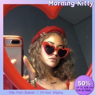 Y2k Exaggerated Love Red Sunglasses Photo Accessories Beach Glasses Fashion Accessories