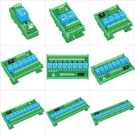 DIN Rail Mount 3V 5V 12V 24V Songle Relay Module Driver Board PLC Board Relay Module SPDT 10Amp Plug